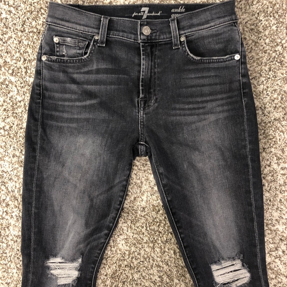 7 for All Mankind dark grey gwenevere ankle. - Picture 5 of 6